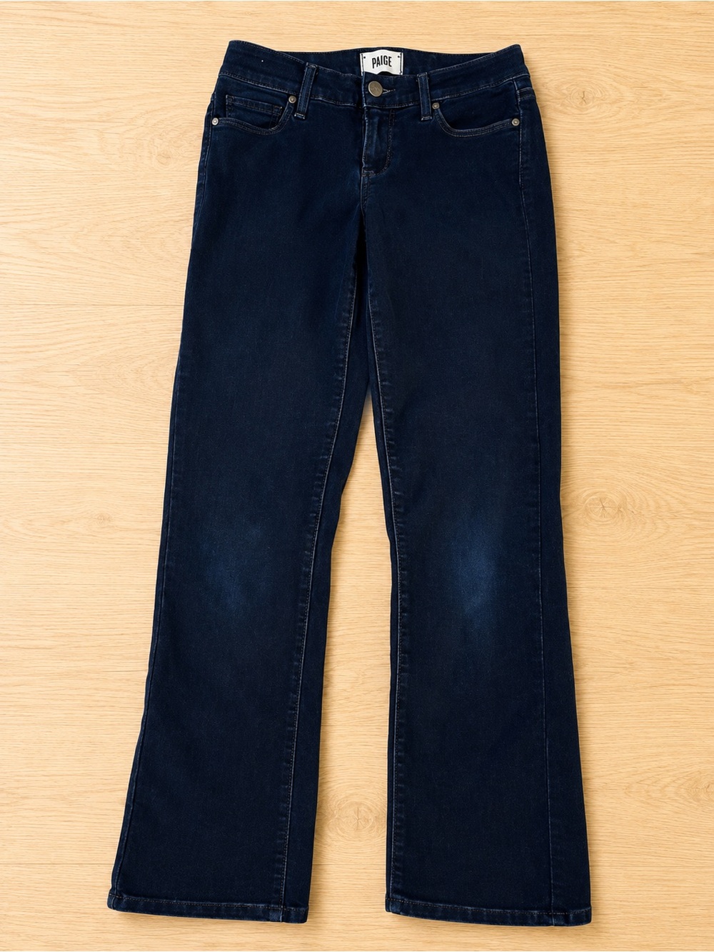 Anthropology PAIGE Dark Wash Straight Leg Jeans Size 29 Premium Designer Denim - Picture 4 of 4